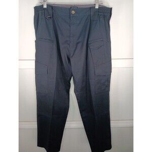 CQR Tactical Cargo Pants Men 38X32 Black Pockets Ripstop Canvas Work Utility EUC